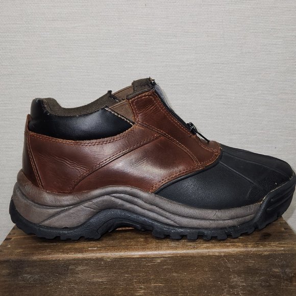 Propét  Men's Blizzard Ankle Zip Boot, Brown/Black,7.5 D Leather/Rubber (Propet) - Picture 4 of 8